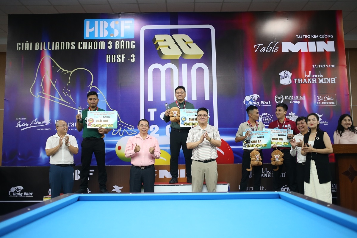 4 cơ thủ xuất sắc nhất giải carom 3 băng Tour 3 HBSF 2024.